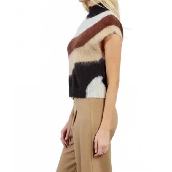 NEW MOLLY BRACKEN sonoma sleeveless sweater in multi - Picture 4 of 5